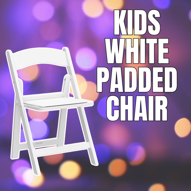 Kids White Padded Chair