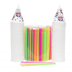 Additional Snow Cones And Straws (Qty 50)