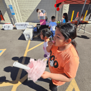 Cotton candy Concession machine setup at party in Phoenix Arizona