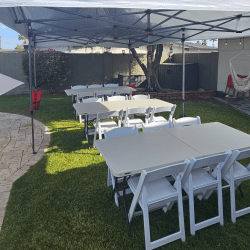 white padded chair event setup phoenix az 1770965259 White Resin Chair