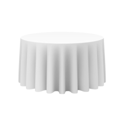 60 Round Table Linen – White