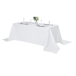 6ft Rectangular Table Linen – White (Floor Length)